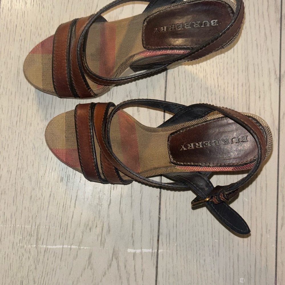 Burberry Brown and Black Women's Sandals - Picture 4 of 5